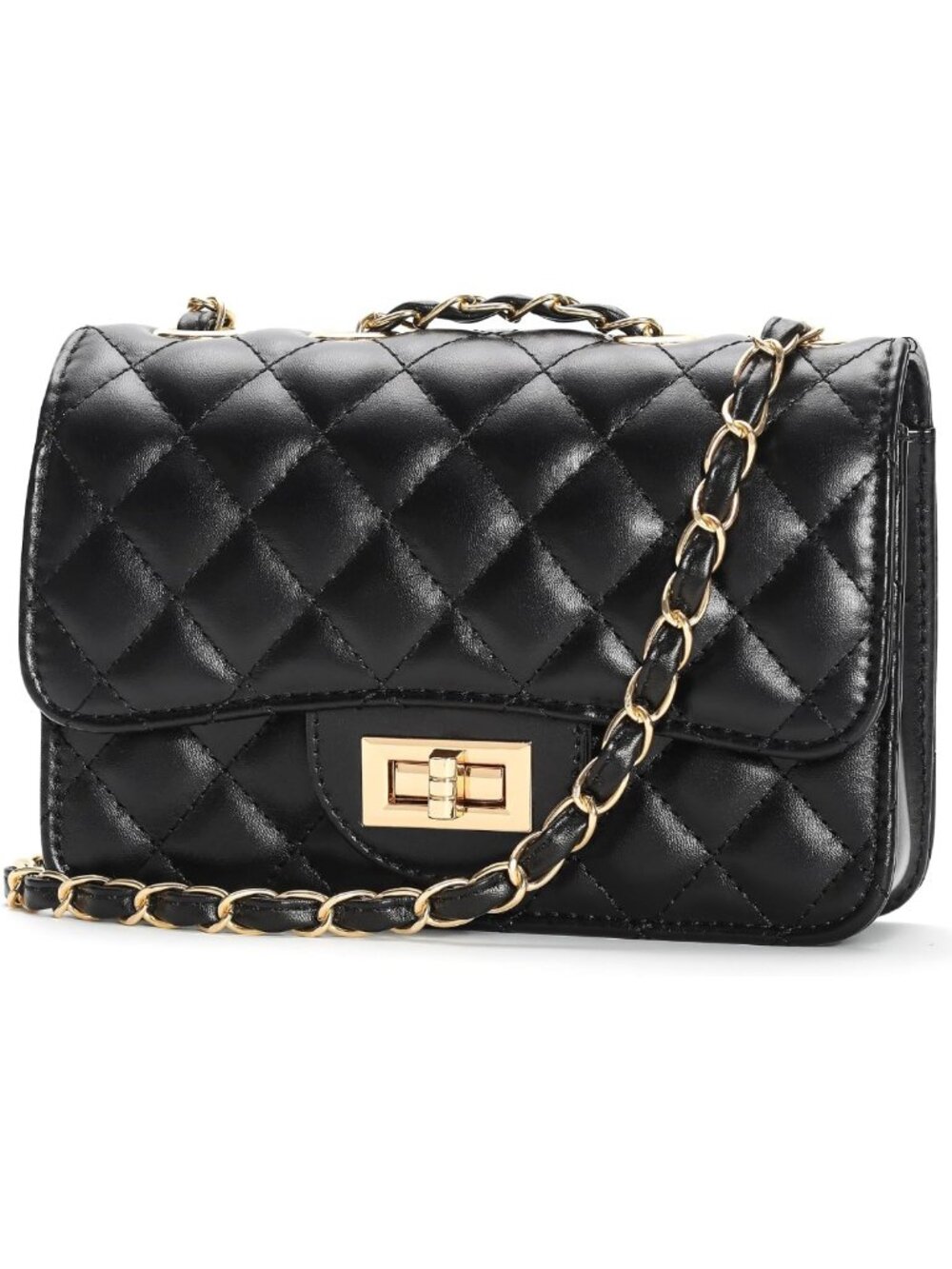 Trendy Small Quilted Crossbody Purse for Women - Stylish Shoulder Bag with Chain